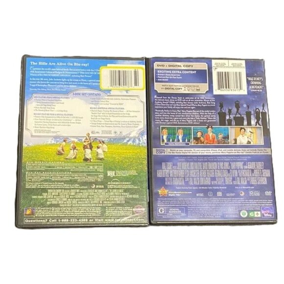 The Sound of Music DVD/BluRay and Mary Poppins DVD - Picture 2 of 2